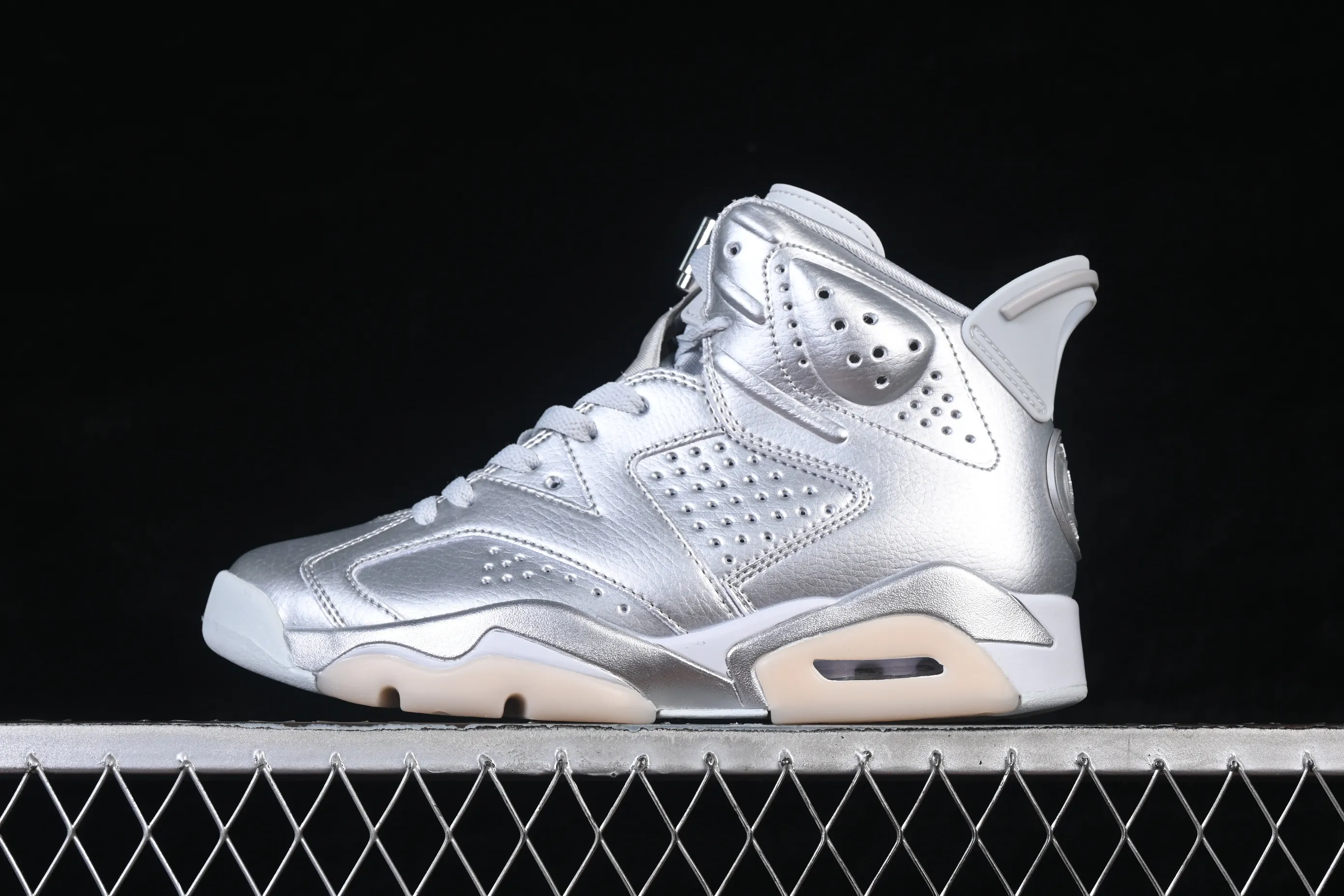 All categories Air Jordan Jordan series basketball shoes Air Jordan 6 PSG x Air Jordan 6 Retro AJ6 Joe 6 Liquid Silver Paris IQ5135-010